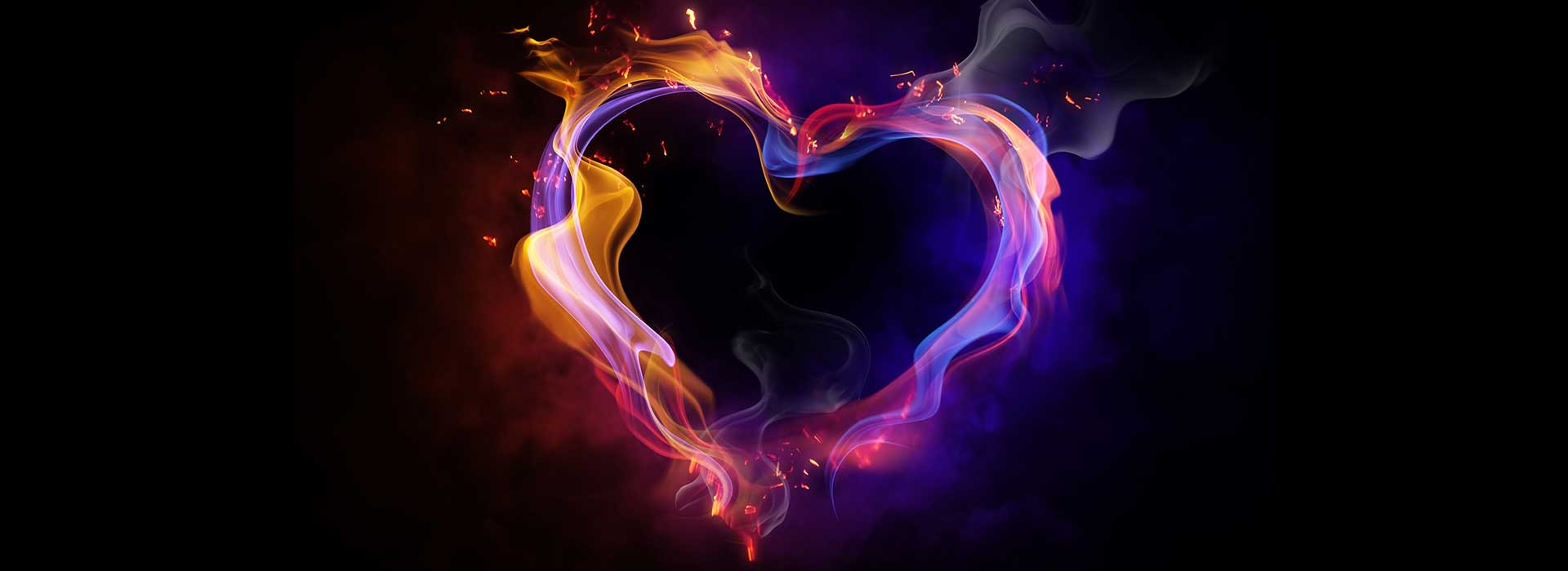 Flamme als brennendes Herz
